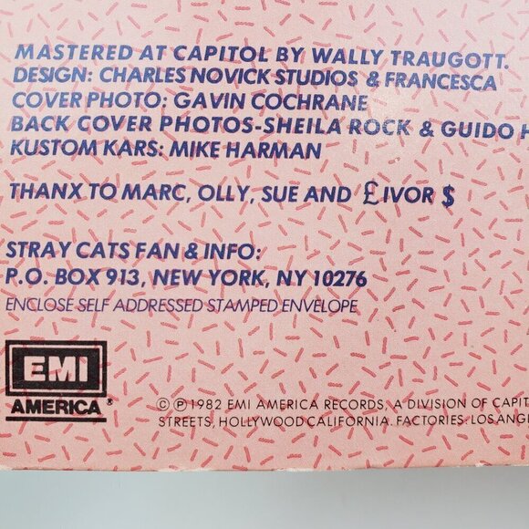 Stray Cats Built for Speed Vinyl Record 1982 Stereo ST-17070 EMI Rockabilly - Picture 13 of 13